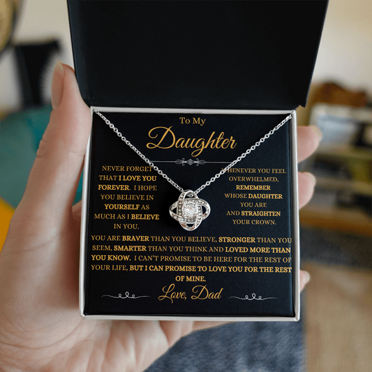 For My Daughter Love Knot Necklace