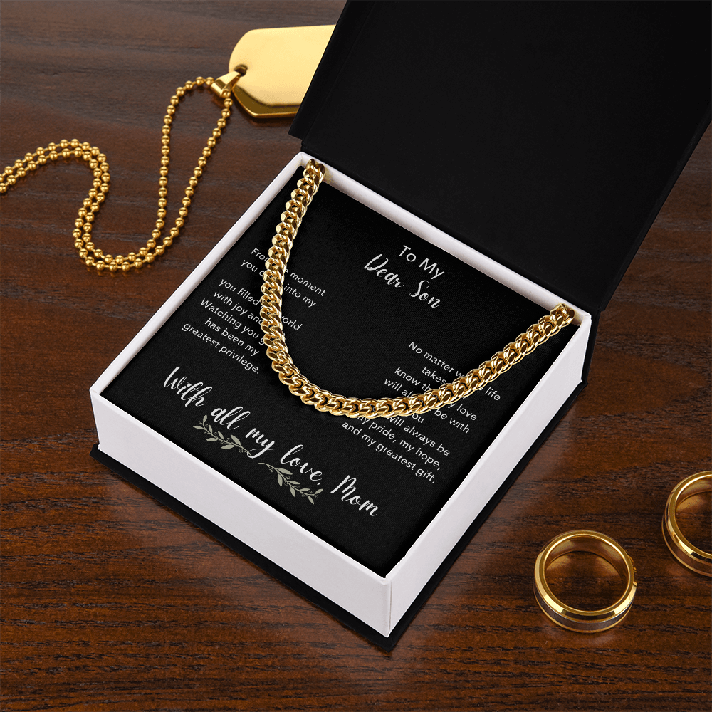 Cuban Link Chain Gift To Son