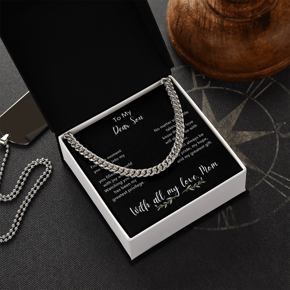 Cuban Link Chain Gift To Son