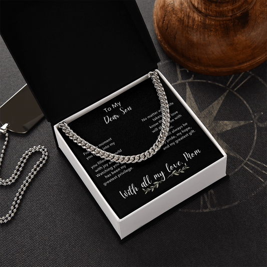Cuban Link Chain Gift To Son