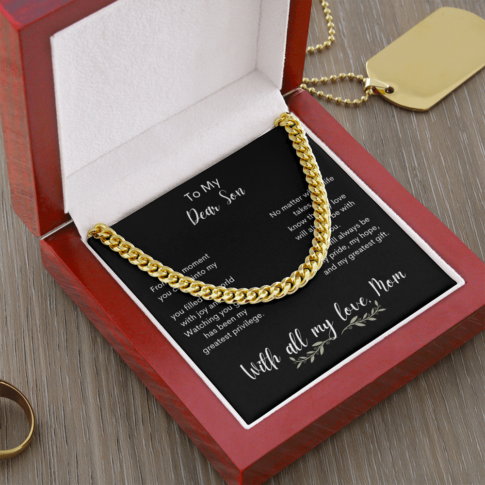 Cuban Link Chain Gift To Son