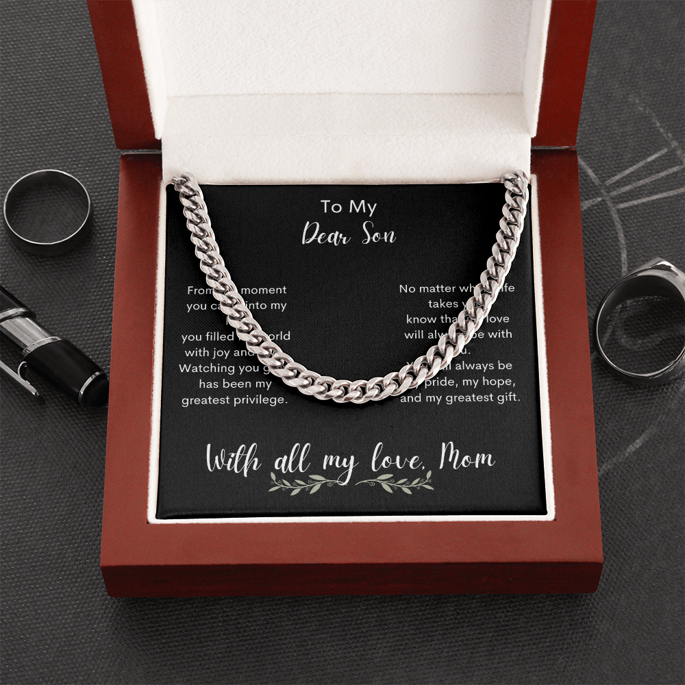 Cuban Link Chain Gift To Son
