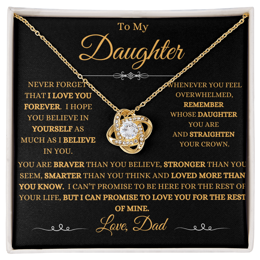 For My Daughter Love Knot Necklace