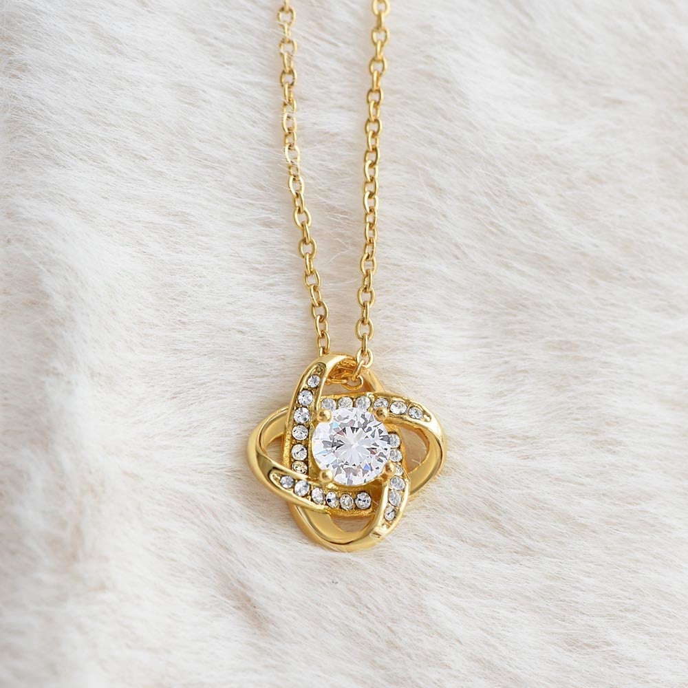 From Mom, To Daughter Love Knot Necklace