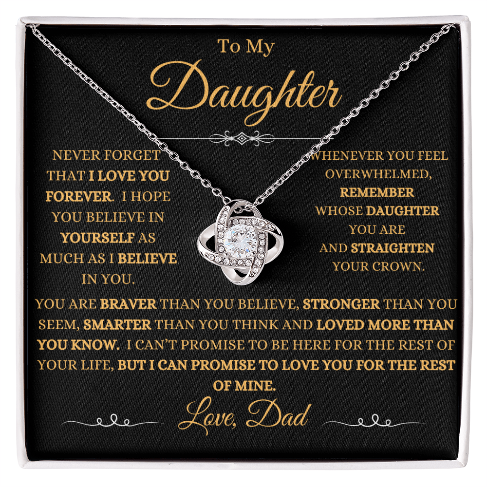 For My Daughter Love Knot Necklace