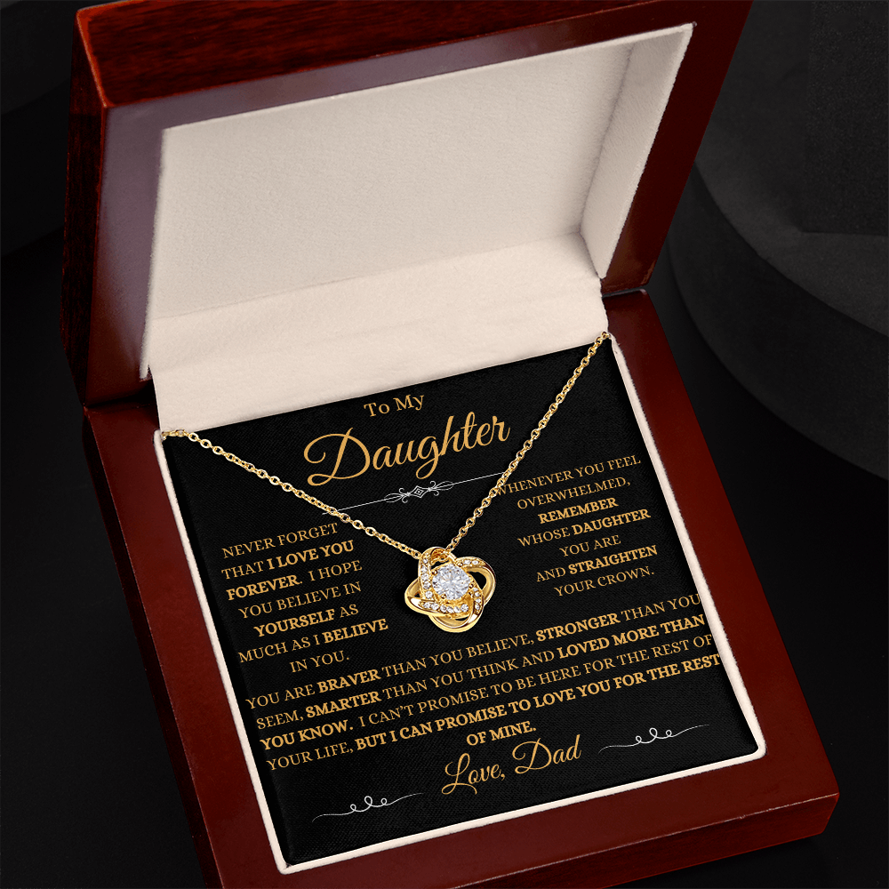 For My Daughter Love Knot Necklace
