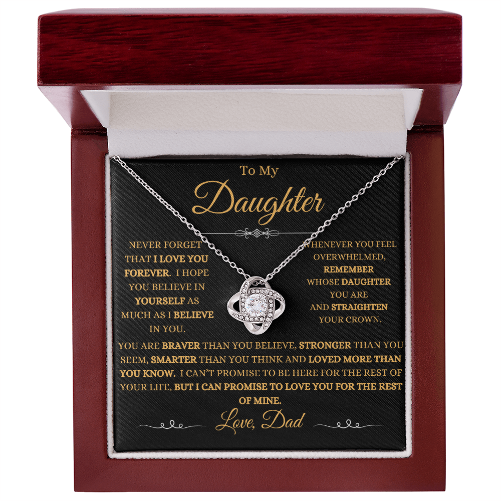 For My Daughter Love Knot Necklace